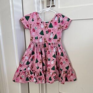 2T Girlhood by Little Stocking Co Pink Holiday Kids Dress